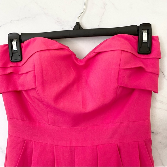 BCBGeneration Hot Pink Strapless Dress w/ Pockets Size 0 - Picture 6 of 12